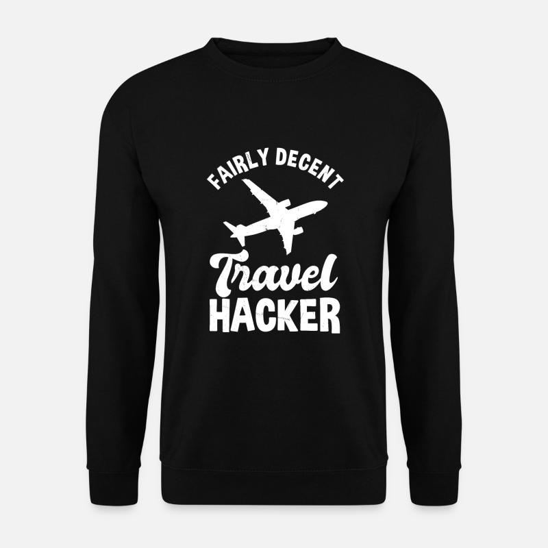 Travel Hacker - Unisex Pullover - Schwarz