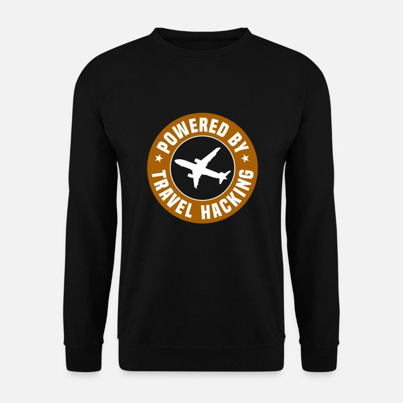 Powered by Travel Hacker - Unisex Sweatshirt - black