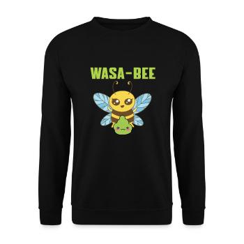 Doux Wasabi Bee Design - Sweat-shirt Unisexe - noir - Devant - Alina (178cm) & Michal (187cm)