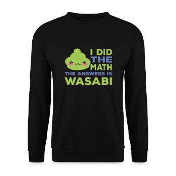 Drôle de wasabi - Sweat-shirt Unisexe - noir - Devant - Alina (178cm) & Michal (187cm)