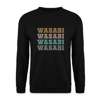 Lettrage Wasabi - Sweat-shirt Unisexe - noir - Devant - Alina (178cm) & Michal (187cm)
