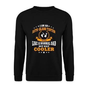 Car Glass Tinter Papa T-Shirt - Unisex Sweatshirt - black - Front - Alina (178cm) & Michal (187cm)