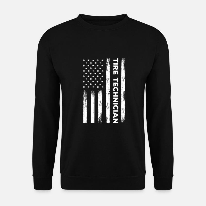 USA Flag Tire Technician - Unisex Sweatshirt - black