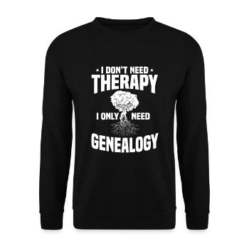 Fun Family Tree Research Design - Unisex Sweatshirt - black - Front - Alina (178cm) & Michal (187cm)