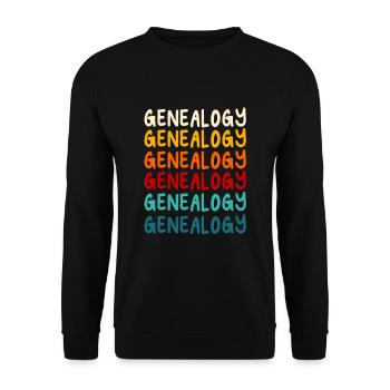 Family tree research - Unisex Sweatshirt - black - Front - Alina (178cm) & Michal (187cm)