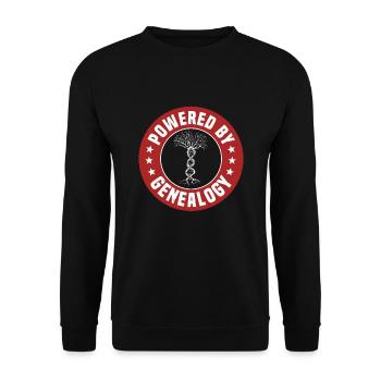 Stammbaumforschung - Unisex Pullover - Schwarz - Vorne - Alina (178cm) & Michal (187cm)