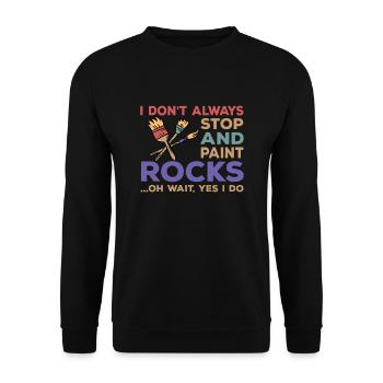 Art rupestre - Sweat-shirt Unisexe - noir - Devant - Alina (178cm) & Michal (187cm)
