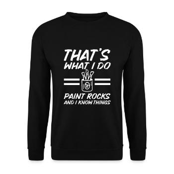 T-shirt de peinture rupestre drôle - Sweat-shirt Unisexe - noir - Devant - Alina (178cm) & Michal (187cm)