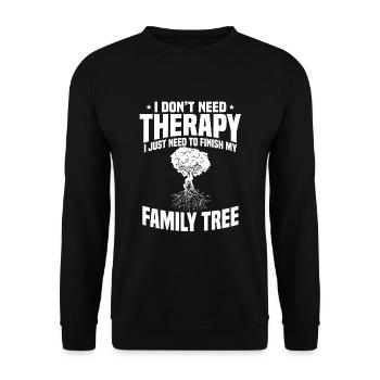 Fun Family Tree Research Design - Unisex Sweatshirt - black - Front - Alina (178cm) & Michal (187cm)