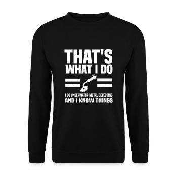 Underwater metal detection - Unisex Sweatshirt - black - Front - Alina (178cm) & Michal (187cm)