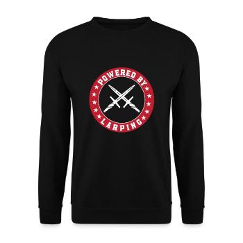Powered by Larping - Unisex Sweatshirt - black - Front - Alina (178cm) & Michal (187cm)
