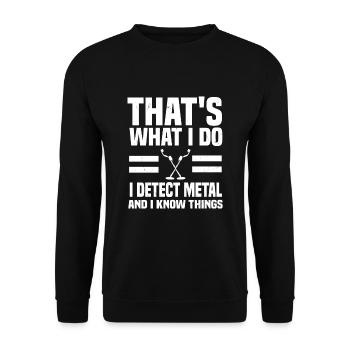 Metal Search - Unisex Sweatshirt - black - Front - Alina (178cm) & Michal (187cm)