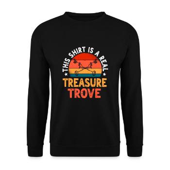 Metal detection - Unisex Sweatshirt - black - Front - Alina (178cm) & Michal (187cm)