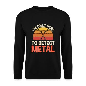Chemise Détecteur de métaux drôle - Sweat-shirt Unisexe - noir - Devant - Alina (178cm) & Michal (187cm)