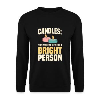 Cool candle lover design - Unisex Sweatshirt - black - Front - Alina (178cm) & Michal (187cm)