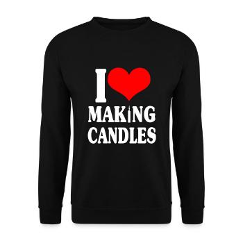 J’adore faire des bougies - Sweat-shirt Unisexe - noir - Devant - Alina (178cm) & Michal (187cm)