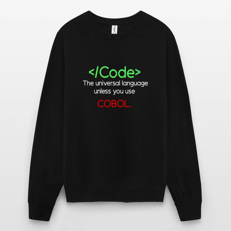 Funny Cobol Code Design Unisex Sweatshirt