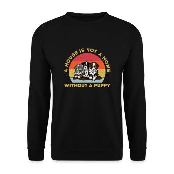 Amoureux des chiots - Sweat-shirt Unisexe - noir - Devant - Alina (178cm) & Michal (187cm)