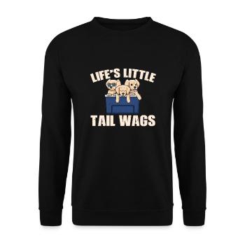Cute puppy saying - Unisex Sweatshirt - black - Front - Alina (178cm) & Michal (187cm)