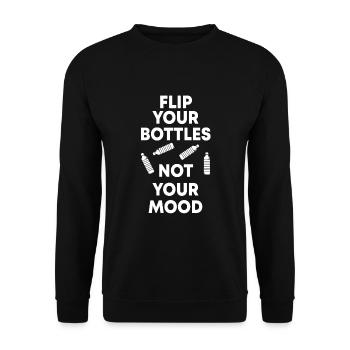 Bottle Flip - Unisex Pullover - Schwarz - Vorne - Alina (178cm) & Michal (187cm)