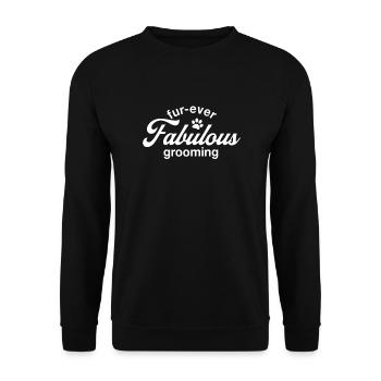 Adorable chemise toiletteuse pour chien - Sweat-shirt Unisexe - noir - Devant - Alina (178cm) & Michal (187cm)
