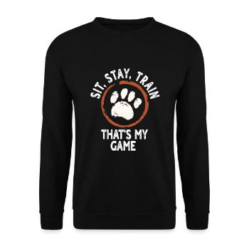 Hundetrainer - Unisex Pullover - Schwarz - Vorne - Alina (178cm) & Michal (187cm)