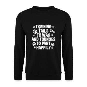 Hundetrainer Spruch - Unisex Pullover - Schwarz - Vorne - Alina (178cm) & Michal (187cm)