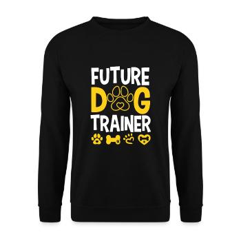 Future dog trainer - Unisex Sweatshirt - black - Front - Alina (178cm) & Michal (187cm)