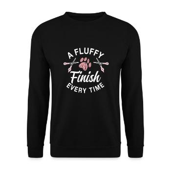 Cute dog groomer T-shirt - Unisex Sweatshirt - black - Front - Alina (178cm) & Michal (187cm)