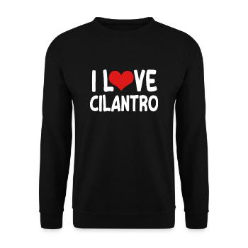 I love coriander - Unisex Sweatshirt - black - Front - Alina (178cm) & Michal (187cm)