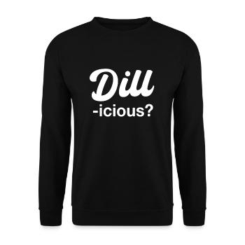Jeu de mots drôle à l’aneth - Dill-icious - Sweat-shirt Unisexe - noir - Devant - Alina (178cm) & Michal (187cm)
