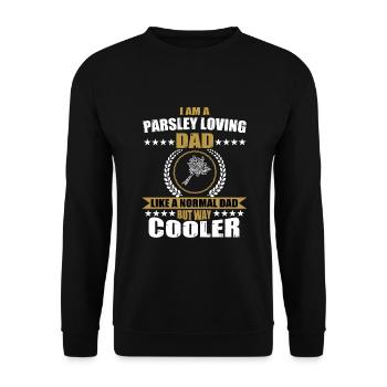 Parsley lover dad - Unisex Sweatshirt - black - Front - Alina (178cm) & Michal (187cm)