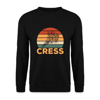 Retro Kresse Design - Unisex Pullover - Schwarz - Vorne - Alina (178cm) & Michal (187cm)