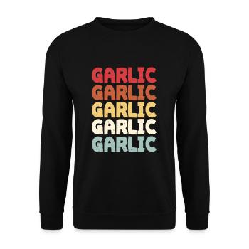 Garlic - Unisex Sweatshirt - black - Front - Alina (178cm) & Michal (187cm)