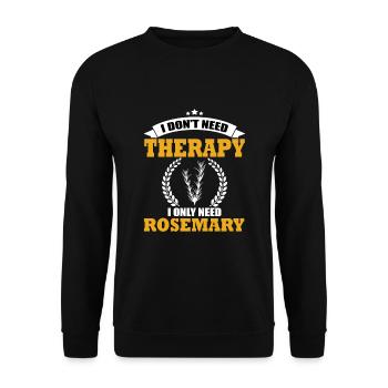 Drôle de jeu de mots au romarin - Sweat-shirt Unisexe - noir - Devant - Alina (178cm) & Michal (187cm)
