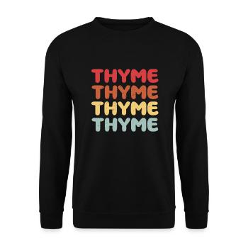 Thym - Sweat-shirt Unisexe - noir - Devant - Alina (178cm) & Michal (187cm)