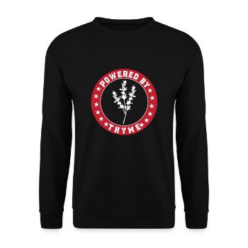 Drôle de cadeau au thym - Sweat-shirt Unisexe - noir - Devant - Alina (178cm) & Michal (187cm)