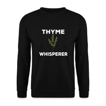 Chuchoteur de thym - Sweat-shirt Unisexe - noir - Devant - Alina (178cm) & Michal (187cm)