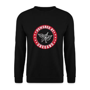 Powered by oregano - Unisex Sweatshirt - black - Front - Alina (178cm) & Michal (187cm)