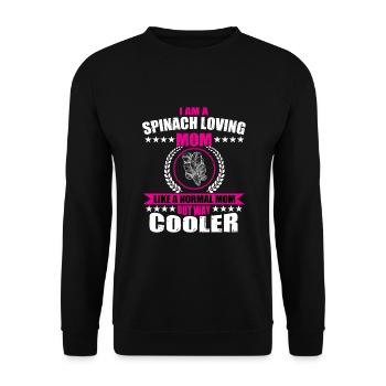 Maman amoureuse des épinards pour femme - Sweat-shirt Unisexe - noir - Devant - Alina (178cm) & Michal (187cm)