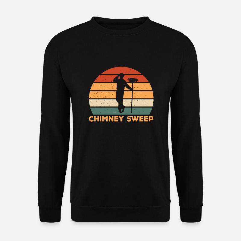 Retro Schornsteinfeger Design - Unisex Pullover - Schwarz