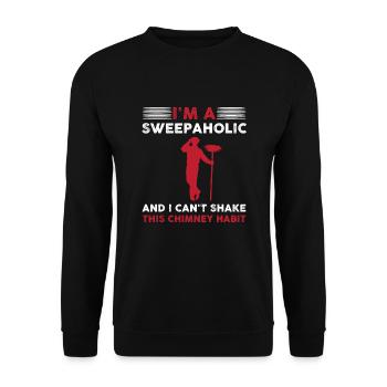 Funny chimney sweep costume - Unisex Sweatshirt - black - Front - Alina (178cm) & Michal (187cm)