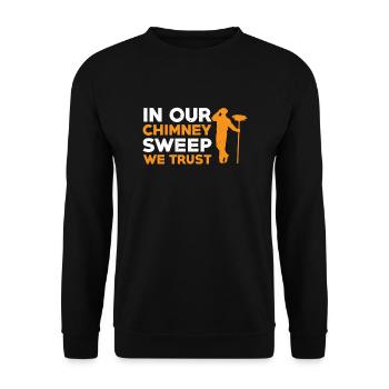 Cool chimney sweep design - Unisex Sweatshirt - black - Front - Alina (178cm) & Michal (187cm)