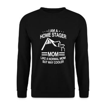 Home Stager Mama Für Frauen - Unisex Pullover - Schwarz - Vorne - Alina (178cm) & Michal (187cm)