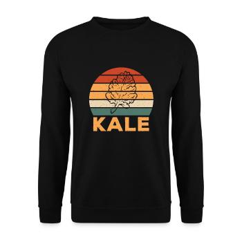 Retro Kale T-shirt - Sweat-shirt Unisexe - noir - Devant - Alina (178cm) & Michal (187cm)