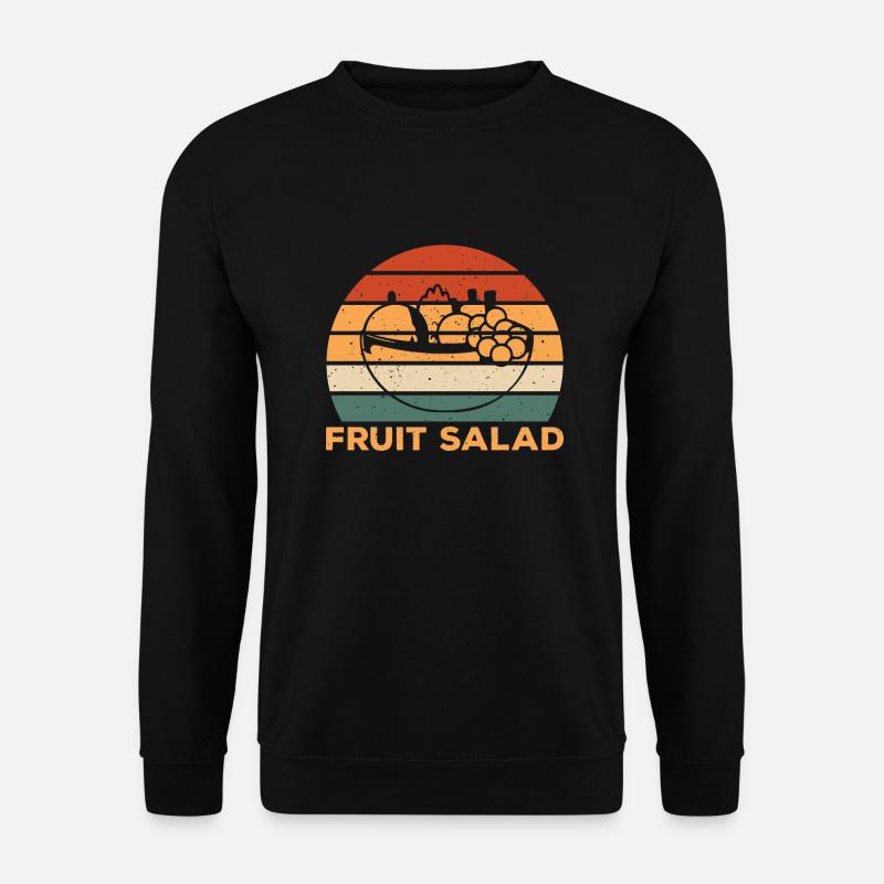 Retro Fruit Salad Bowl - Unisex Sweatshirt - black
