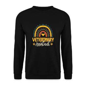Cute Veterinary Assistant Design - Unisex Sweatshirt - black - Front - Alina (178cm) & Michal (187cm)