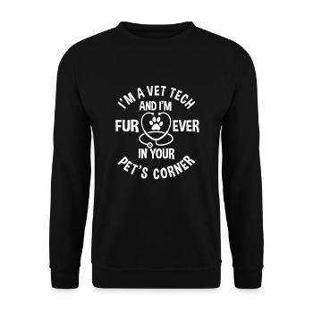 Veterinary Technician - Unisex Sweatshirt - black - Front - Alina (178cm) & Michal (187cm)