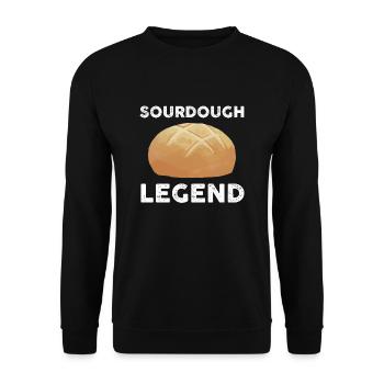 Sourdough Legend - Unisex Sweatshirt - black - Front - Alina (178cm) & Michal (187cm)