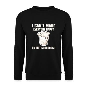 Funny sourdough lover saying - Unisex Sweatshirt - black - Front - Alina (178cm) & Michal (187cm)